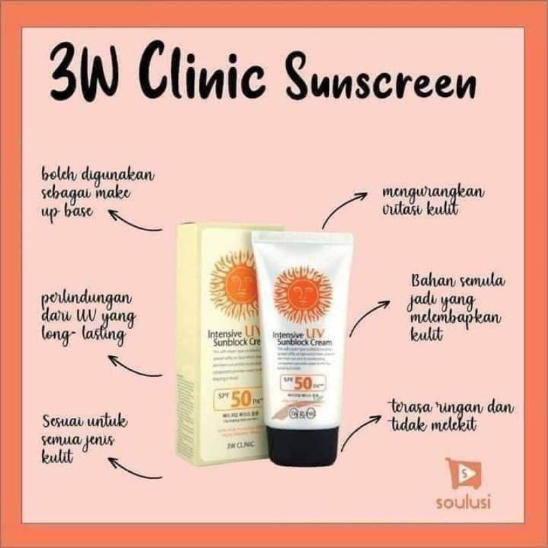 ORIGINAL 💯 SUNBLOCK 3W SUNSCREEN