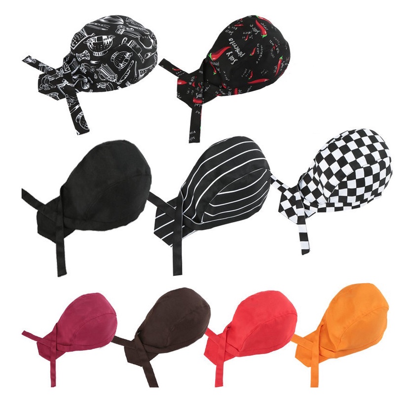 Chef Hat Chef Cap Kitchen Skull Cap Professional Fashion Hat Topi Chef ...