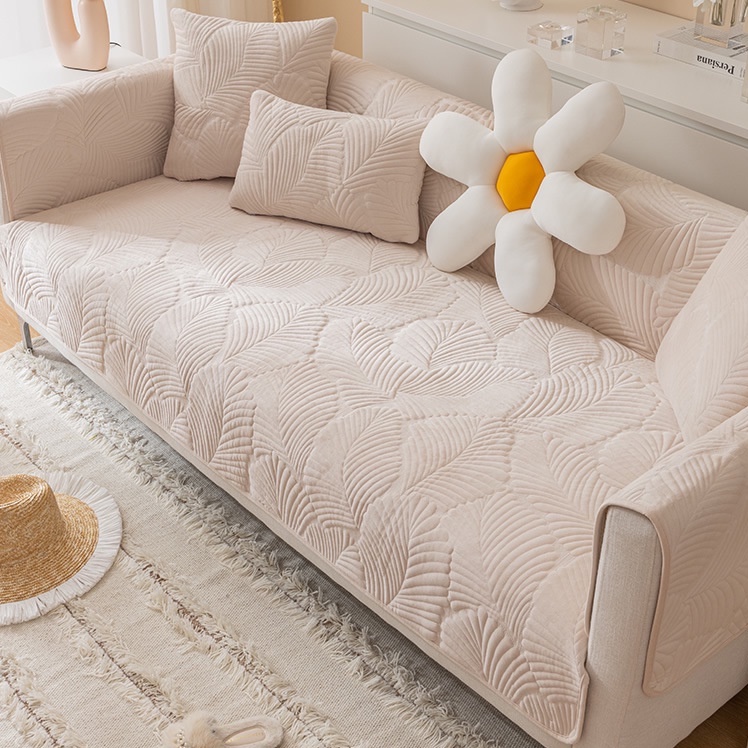 【Local Ready Stock】Non-slip Sofa Cover for 1/2/3/4 Seater Solid Color Sarung Sofa L Shape Alas Sofa High Quality Sofa Towel Couch Cover