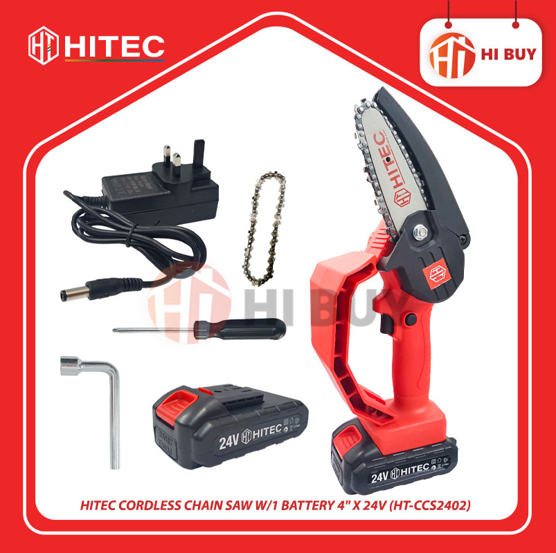 HITEC CORDLESS CHAIN SAW 4" X 24V (HTCCS2402)/ 4 INCH / CORDLESS