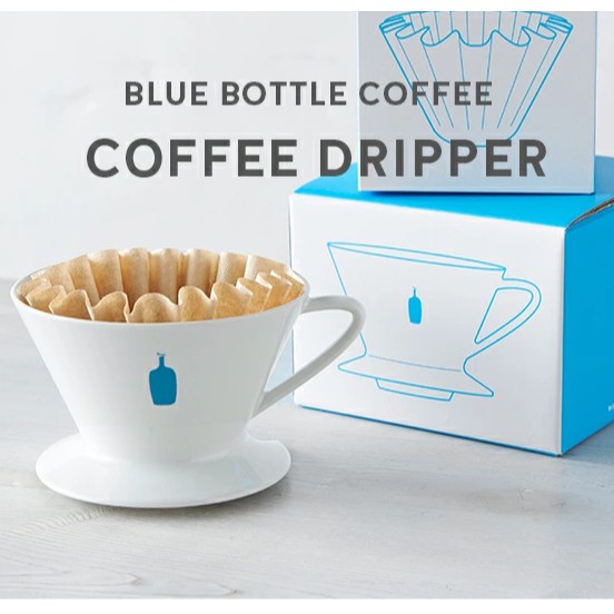 BLUE BOTTLE Coffee Dripper + Filter SET, Hand Drip, Bluebottle, Ceramic Dripper Shopee Malaysia