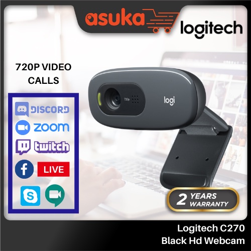 Logitech C270-Black Hd Webcam (2 year Limited Hardware Warranty)