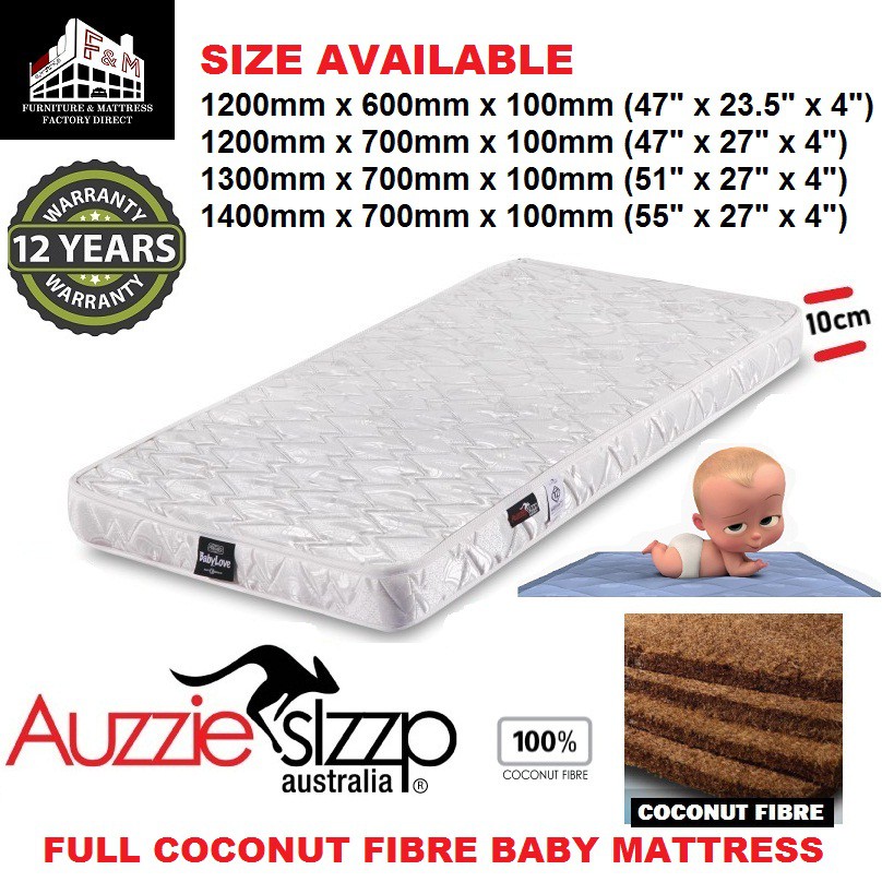 cot mattress 100 x 50 x 10