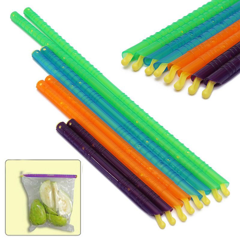 6pcs Kitchen Sealing Stick Reusable Clips Bag Sealer