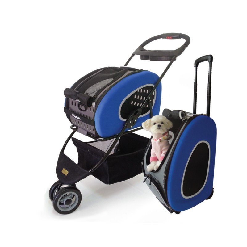 Ibiyaya 5-in-1 Combo EVA Pet Carrier/Stroller/ Backpack/ Trolley/ Car ...