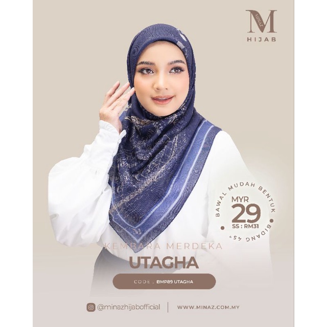 TUDUNG BAWAL MINAZ HIJAB MERDEKA | Shopee Malaysia