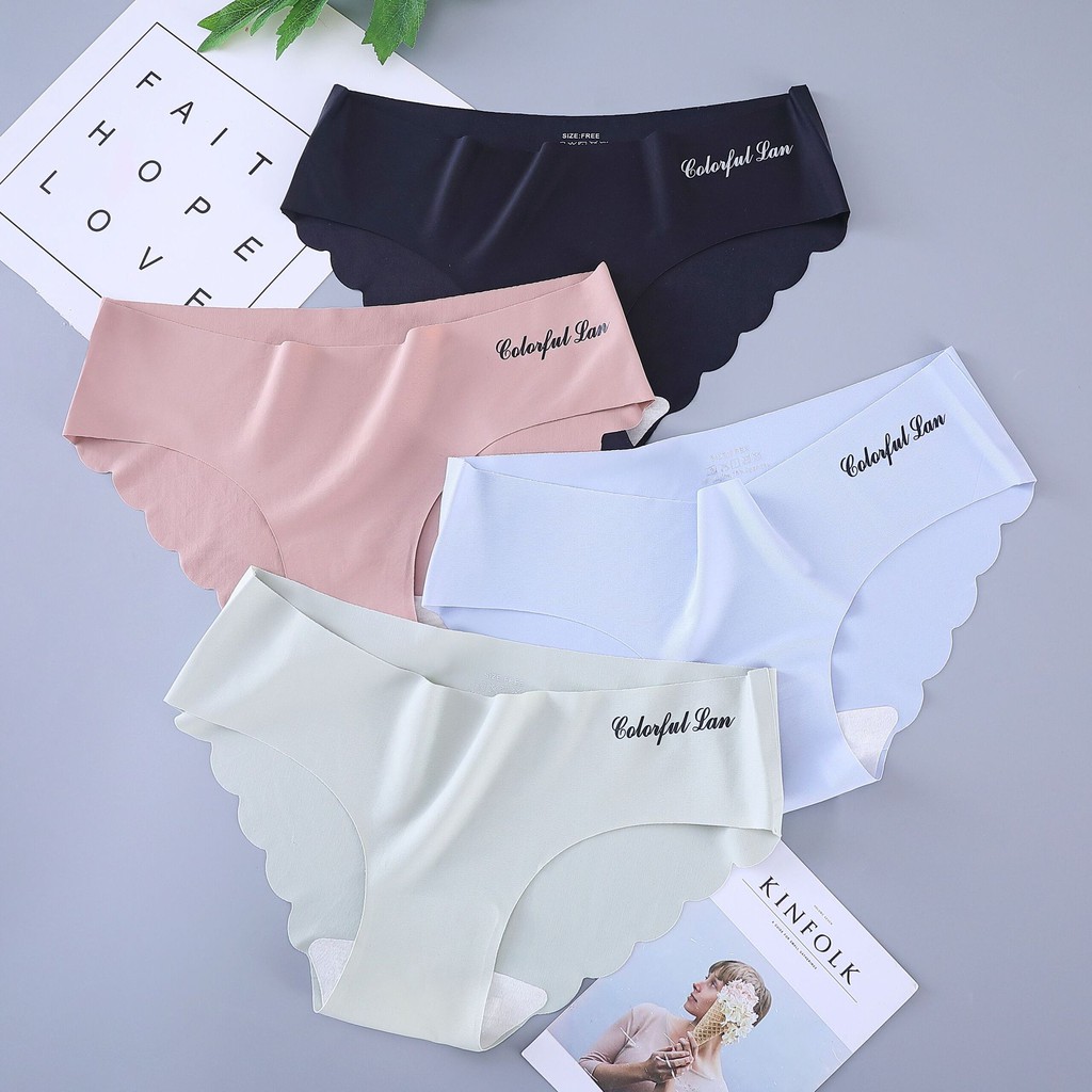 Summer one piece ice silk non trace women's underwear crotch cloth pure