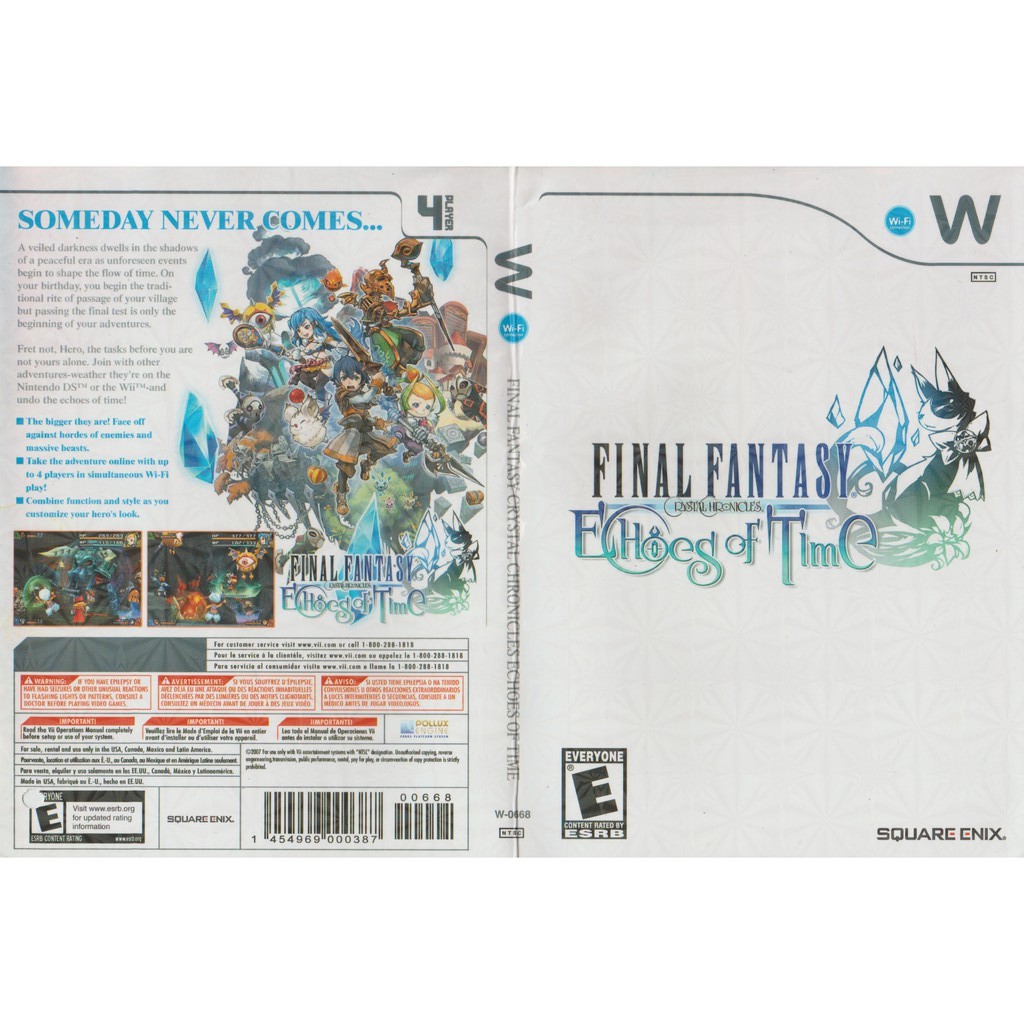 Nintendo Wii Game Final Fantasy Crystal Chronicles Echoes Of Time Shopee Malaysia