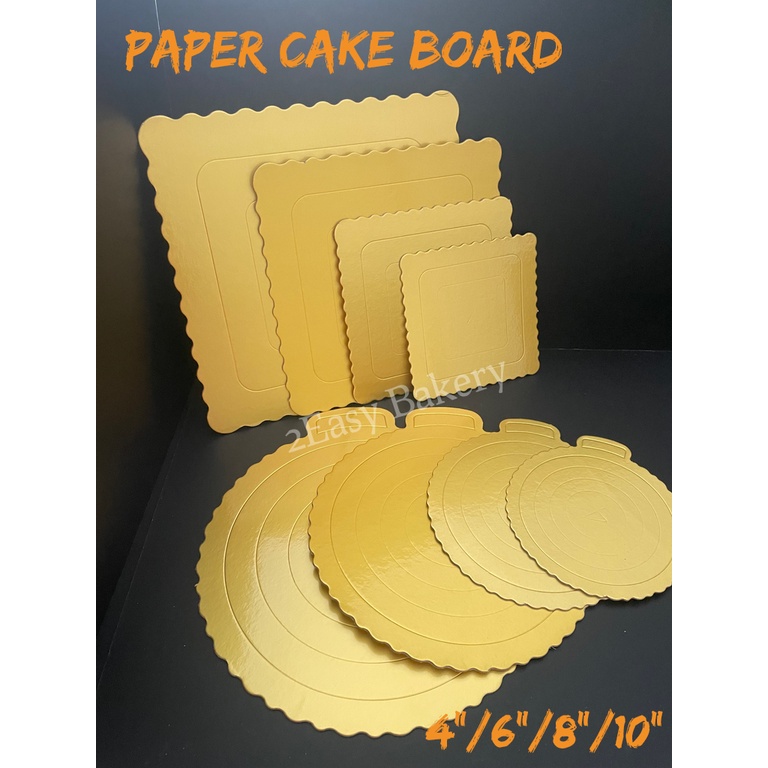 (4" / 6" / 8" / 10") Premium Round / Square Cake Board Bulat / Empat
