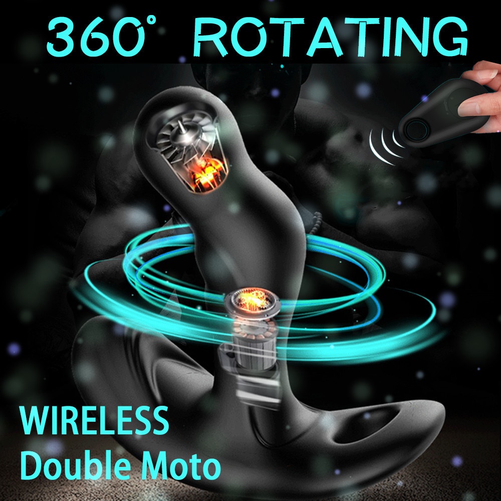 360° Rotating Vibrating Male Prostate Massage Anal Plug ButtPlug G-Spot  Stimulate Wireless Remote Control Sex Toys For | Shopee Malaysia