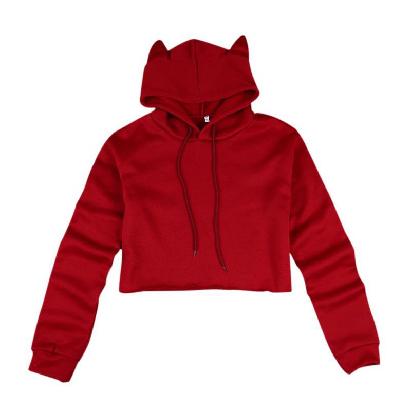 long cropped hoodie