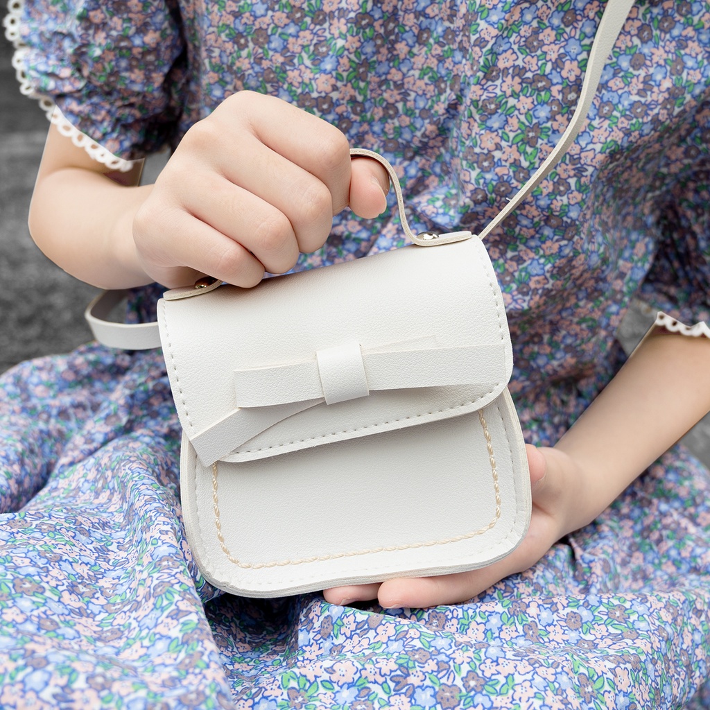 Mayplous Girls Shoulder Bag Little Girls Handbag with Bow Knot Mini