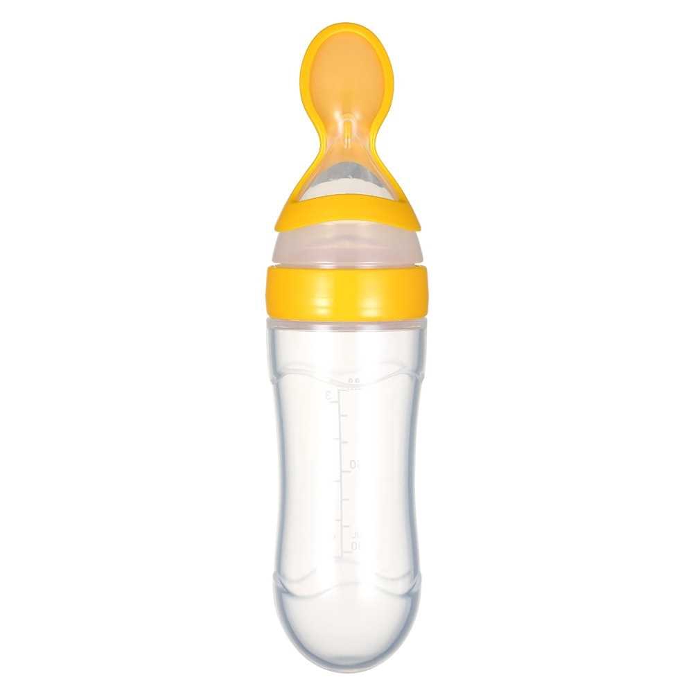 90ml 3oz Baby Food Dispensing Spoon Bottle Silicone Squeeze Feeder