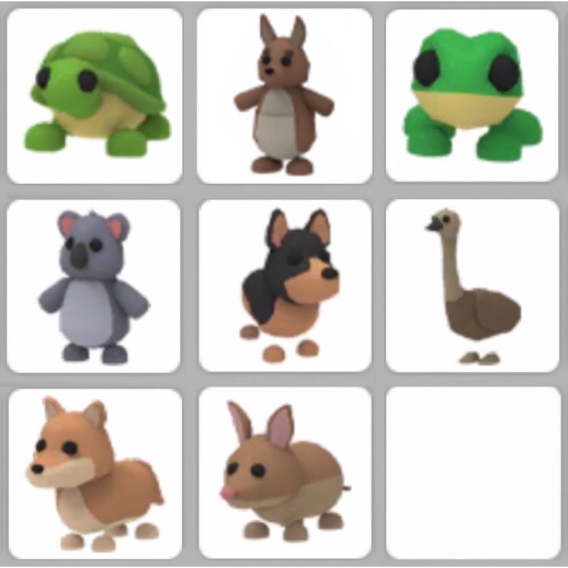 Buy Adopt Me Aussie Egg Pets Turtle Kangaroo Frog Koala Australian Kelpie Emu Dingo And Bandicoot Seetracker Malaysia