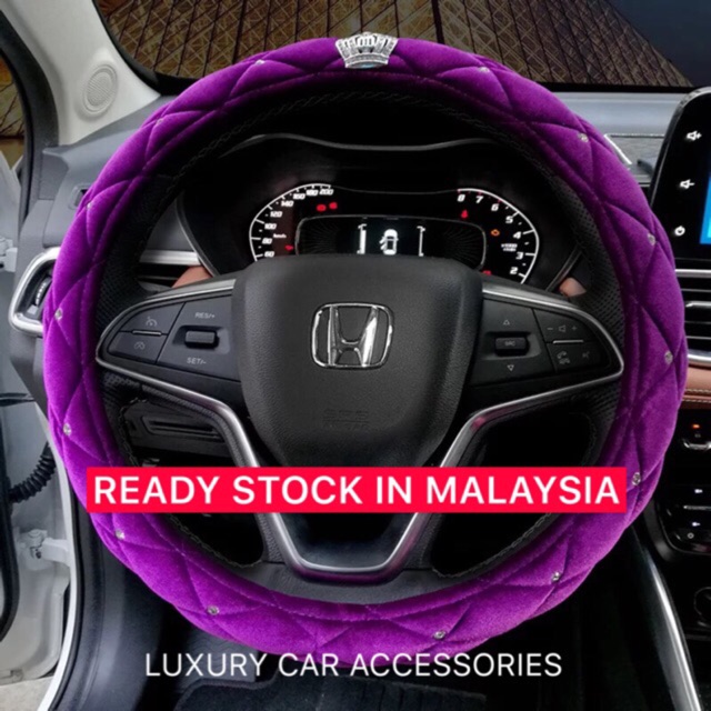 Interior Accessories R R Diamond Plush Car Steering Wheel