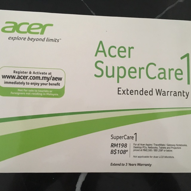 Acer Supercare 1 Shopee Malaysia