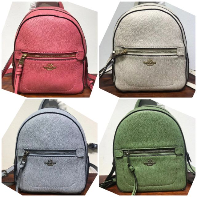 coach andi backpack with rainbow stitching