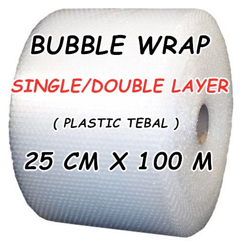 BUBBLE WRAP SINGLE / DOUBLE LAYER 25 /33 /50 cm x 100m [BW02A] Shopee