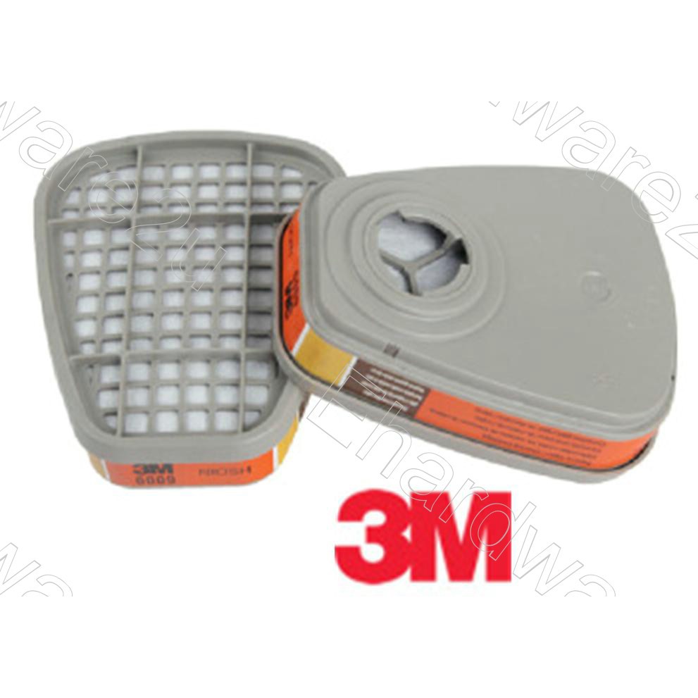3M 6009 Respirator Cartridge Mercury Vapor / Chlorine (2Pcs/Pack