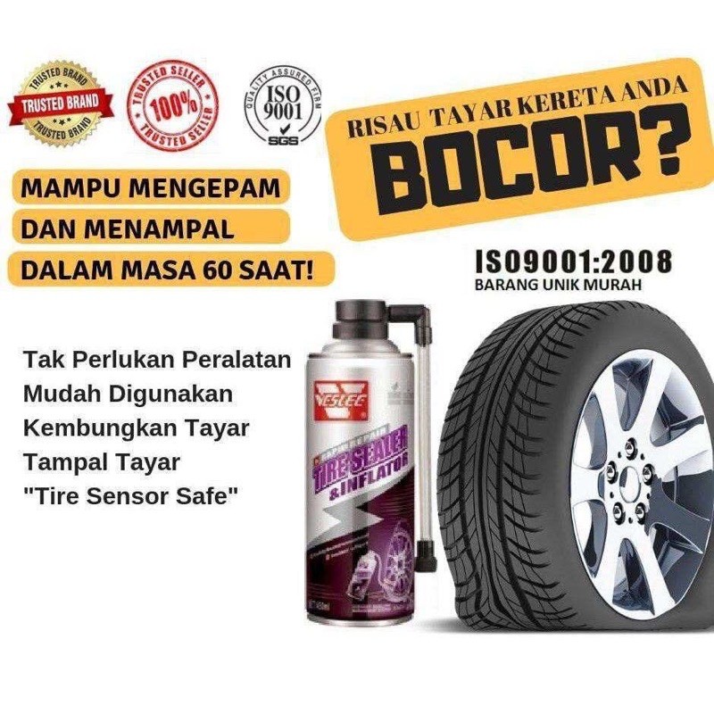 Tayar Bocor waktu bekerja??-TireSealer/Mudah/Cepat/Senang