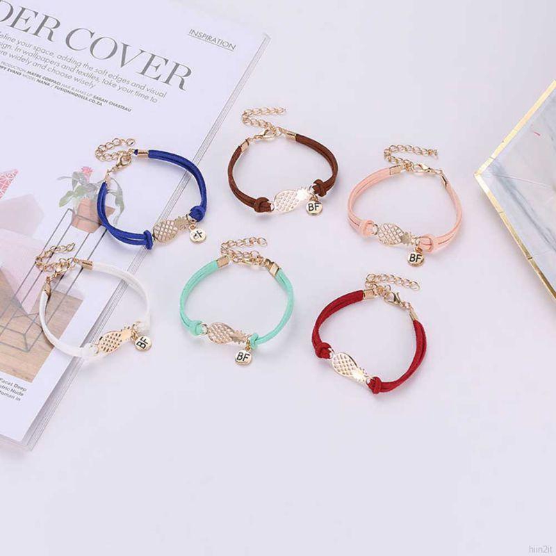 Best Friend Bracelet gift 6 Colors Fashion Women Girls Faux Leather