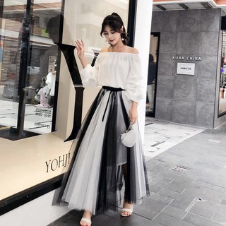 long skirt net design