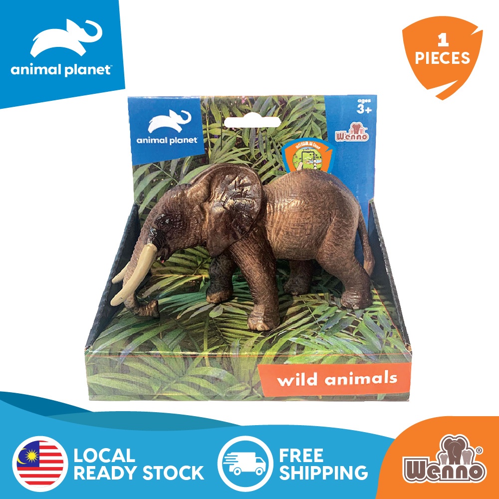 Wenno x Animal Planet 1pc Elephant Figurine in open box set Animal Toys ...