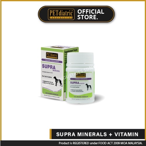 Supra Mineral Complete Nutraceutical for Dogs and Cats. 30 Tablets