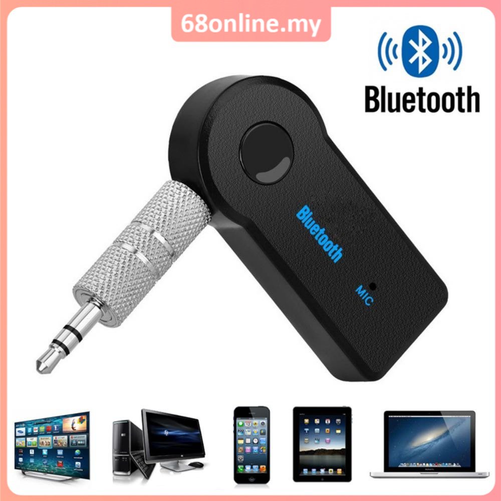 [Johor Seller] 3.5mm Bluetooth Car AUX Wireless Receiver Adapter USB Mini Stereo Audio Music MP3 Speaker 接收音频