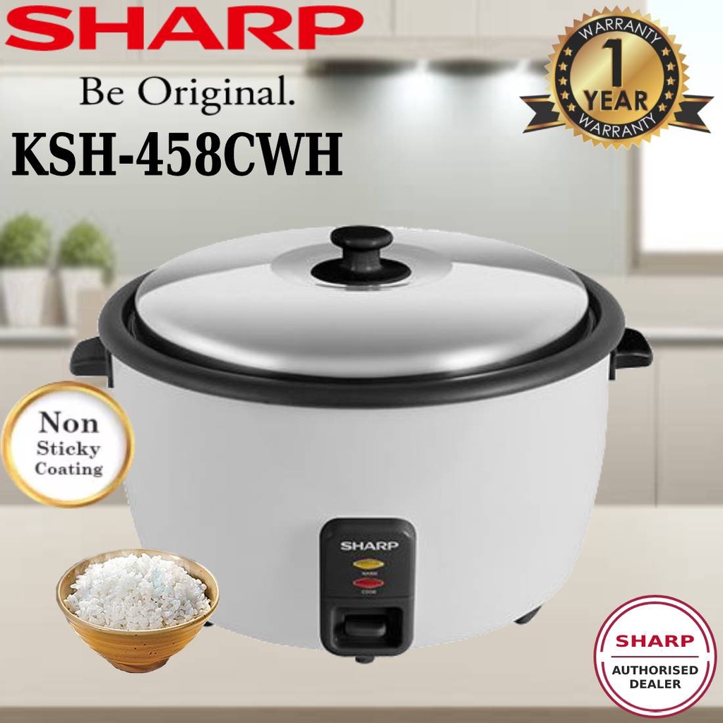 Sharp 4.5L COMMERCIAL NON STICK POT RICE COOKER KSH458CWH Shopee Malaysia