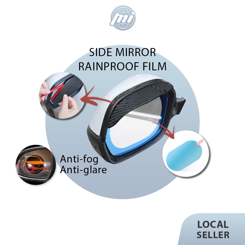 Car Mirror Protector Film Rainproof Waterproof Mirror Anti Fog Nano
