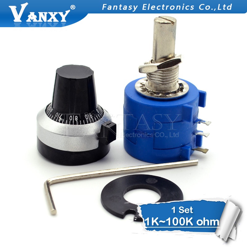 Must Durable 3590S-2 3590S Series Precision Multiturn Potentiometer 10 Ring Adjustable Resistor+1PCS Turns Counting D... - Image 5