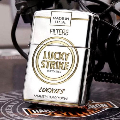 High Polished Silver Lucky Strike Zippo Lighter | Shopee Malaysia