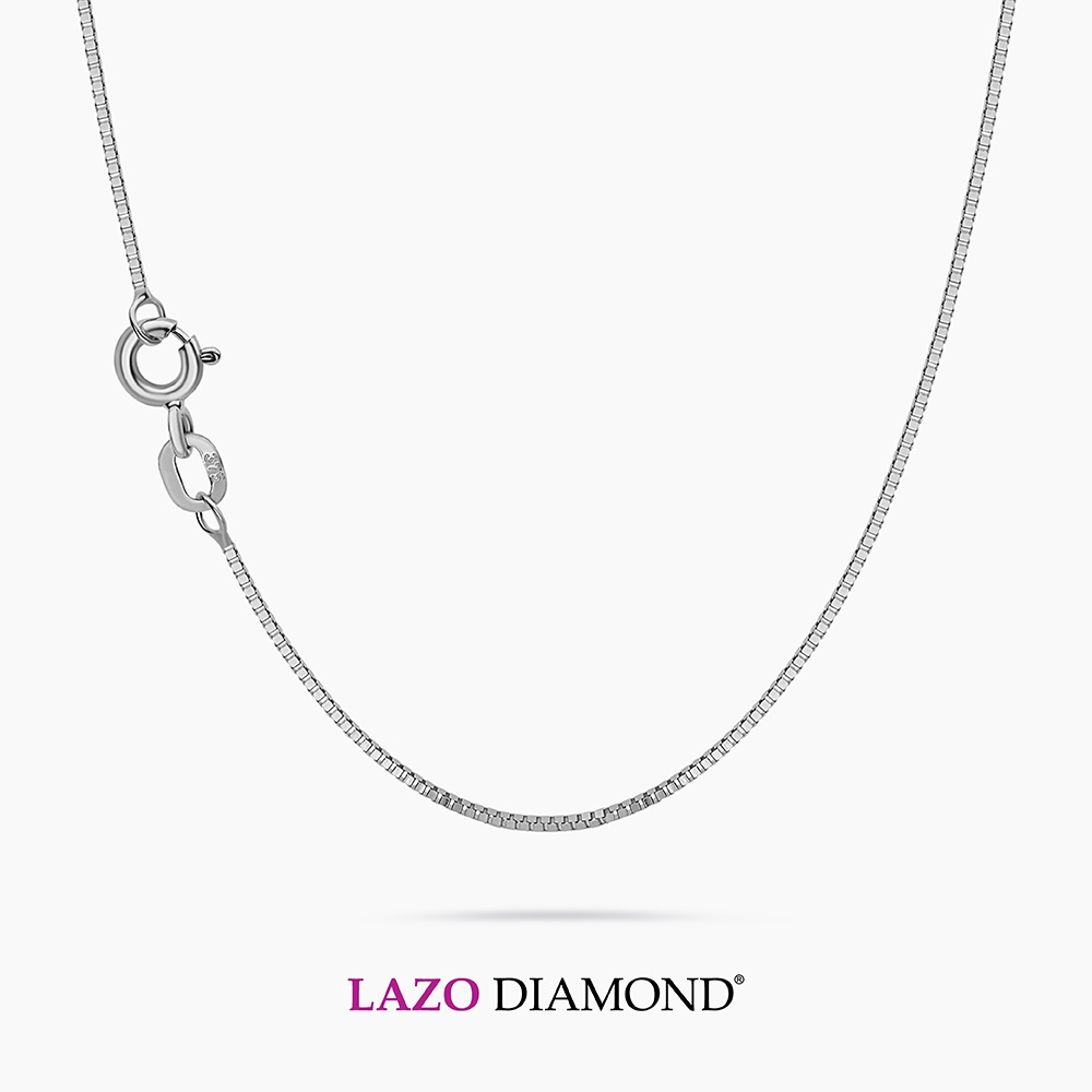 LAZO DIAMOND 18k White Gold Box Chain Necklace