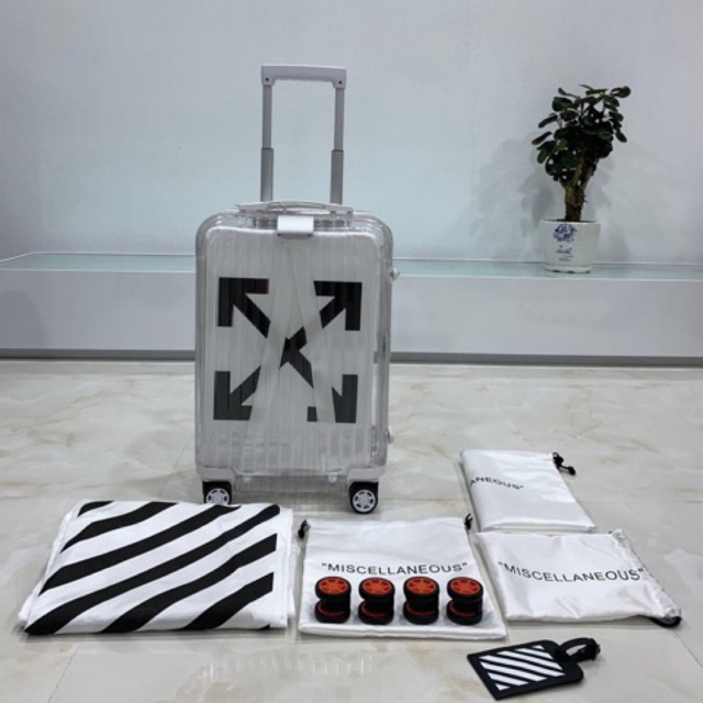 off white carry on luggage