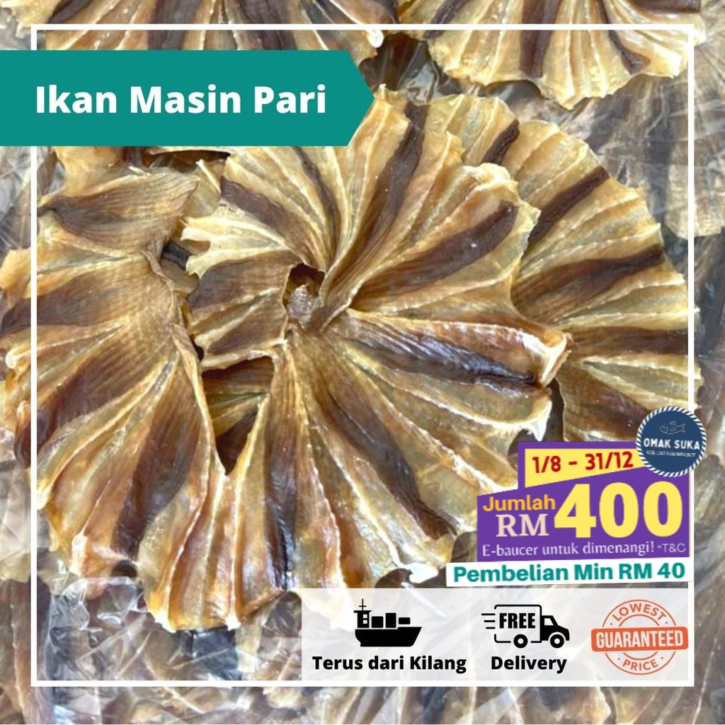 Buy Ikan Masin Pari Premium Gred 5a Berkualiti Bersih Sedap 100g Ikan Pari Bunga Air Seetracker Malaysia