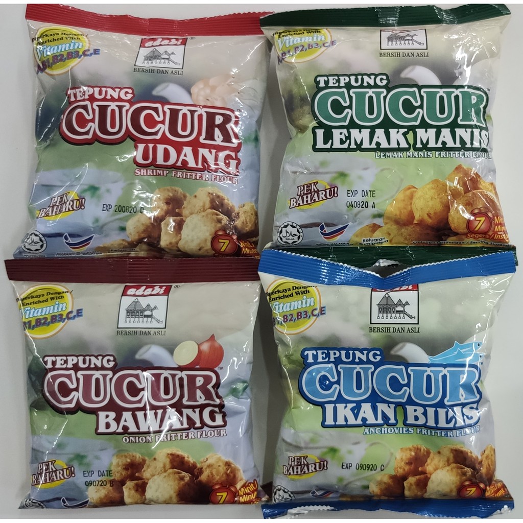 Adabi Tepung Cucur Udang/Bawang/Lemak Manis/Ikan bilis ...