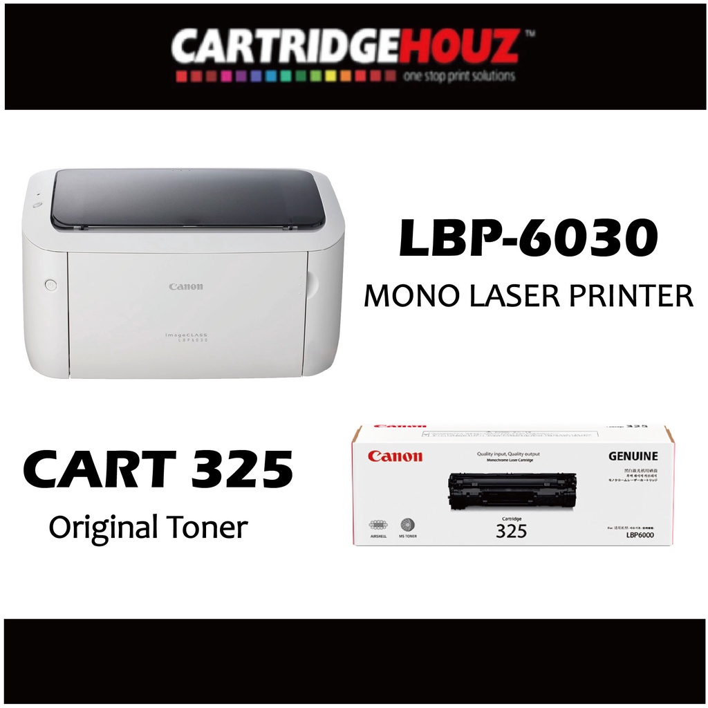 Canon LBP6030 Mono Laser Printer / Canon CART 325 Toner Ink Printer