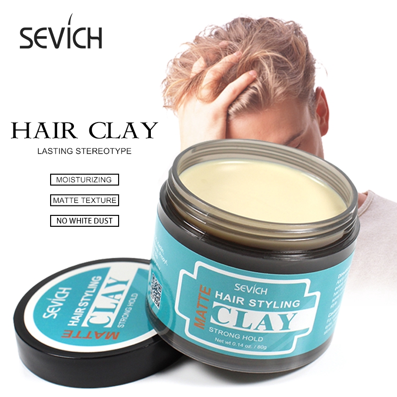 Sevich Hair Clay 80g Matte Hair Styling High Strong Hold Low Shine Hair