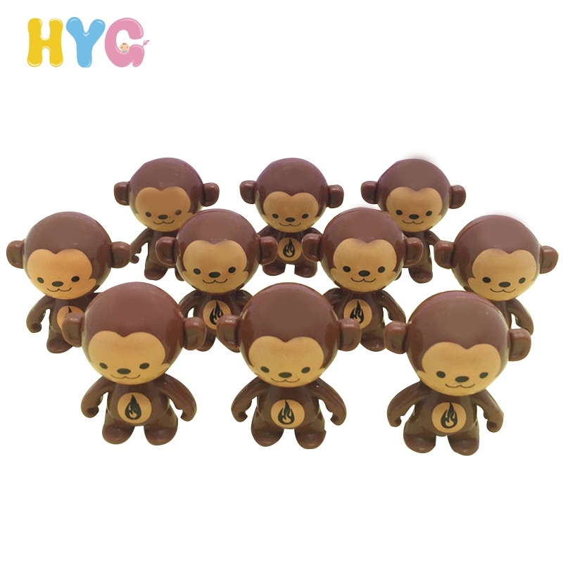 HYG Toys Tiktok hot Cartoon Toys Stress Reliever Kids Toy Tumbler cartoon small toy Spin down on the ground cute monkey