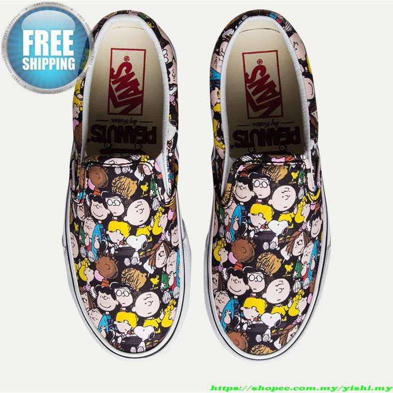 vans peanuts slip on womens