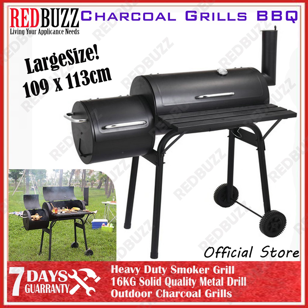 REDBUZZ Heavy Duty BBQ Barbecue Grill Outdoor Classic Barbeque Luxury
