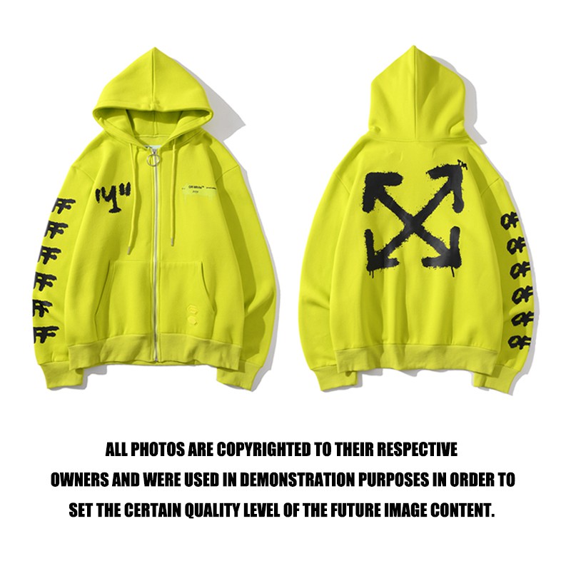 black and green off white hoodie