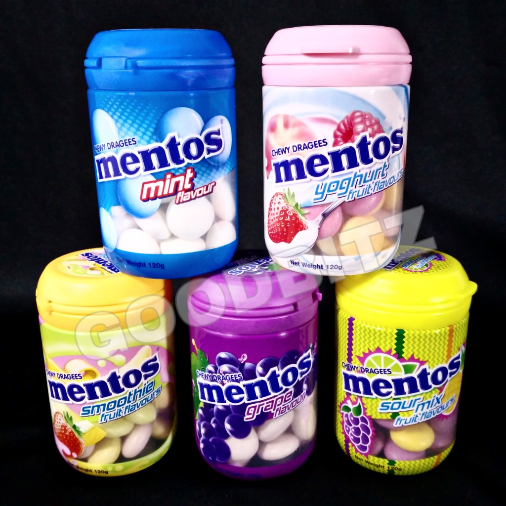 Mentos Bottle 120g (chewy Dragees) 