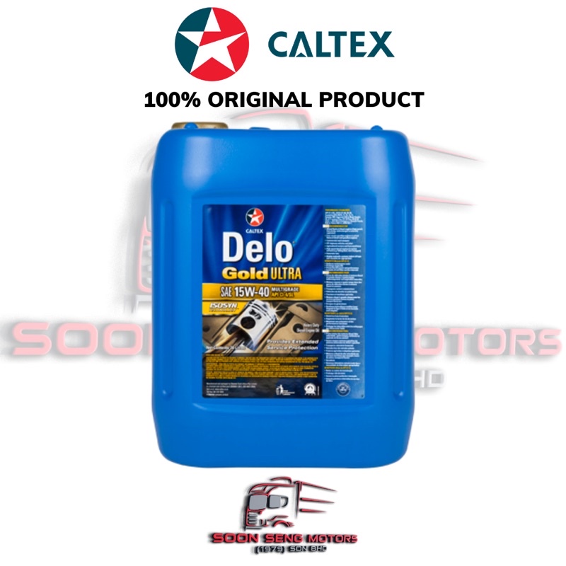 18L CALTEX DELO GOLD ULTRA 15W40 CI4 DIESEL ENGINE OIL FOR TURBO