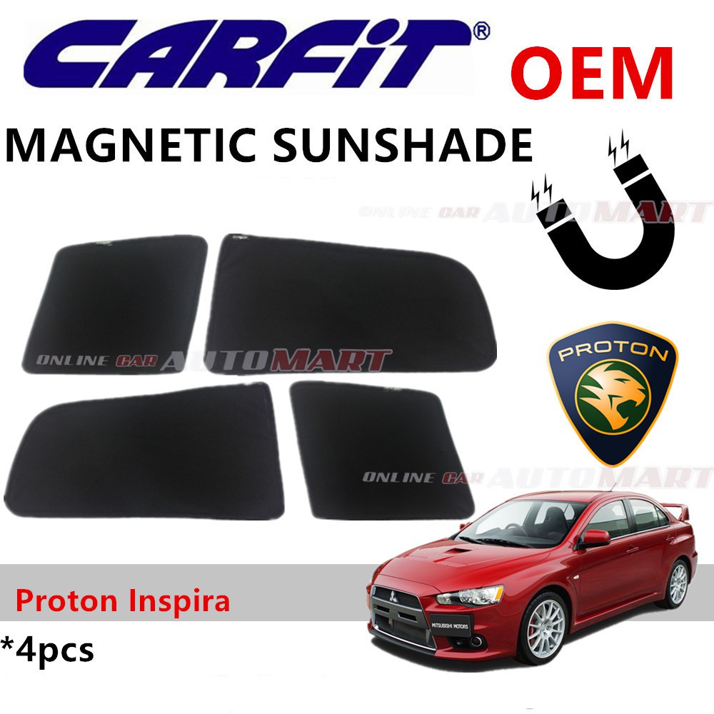 CARFIT OEM Magnetic Custom Fit Sunshade For Proton Inspira (4pcs Sets)