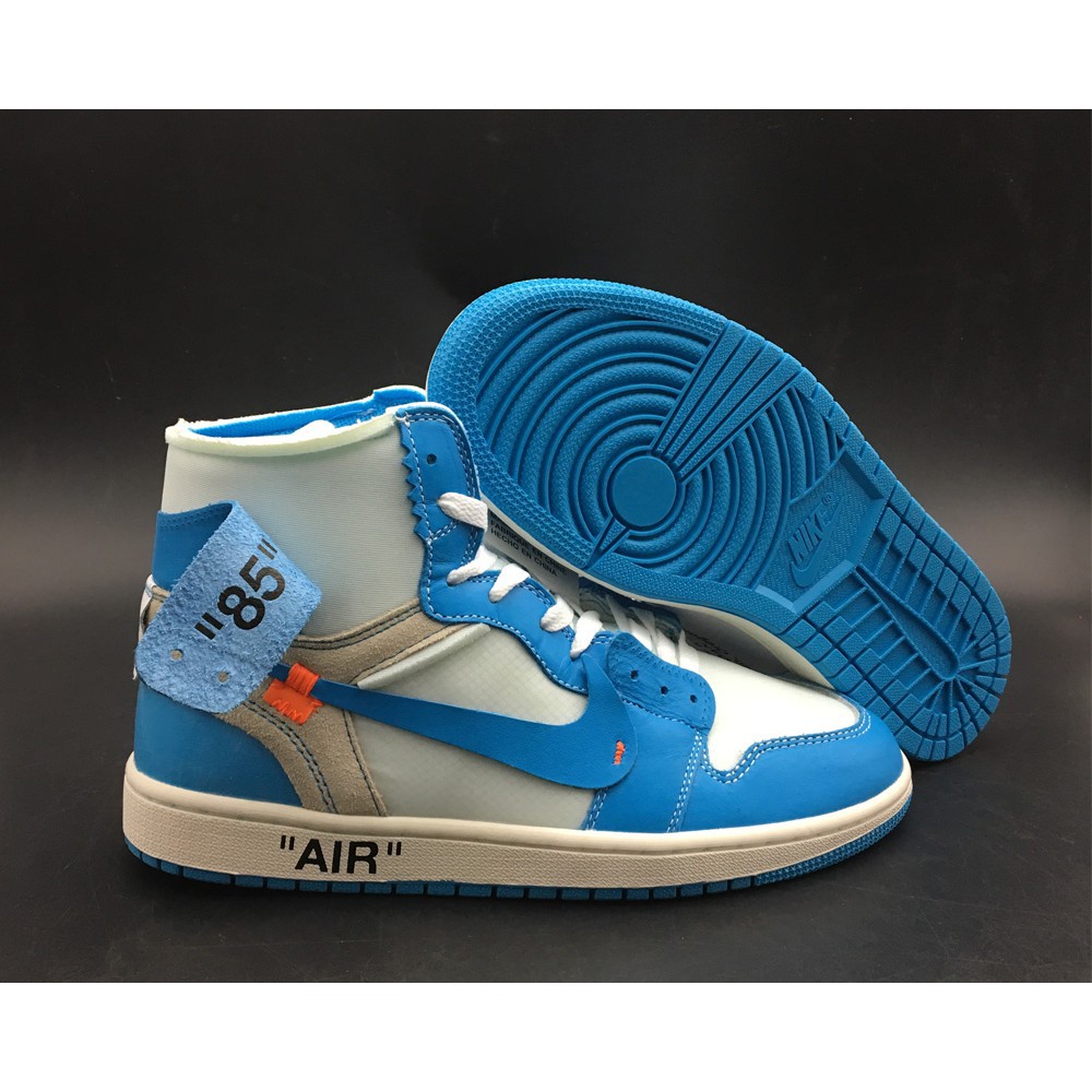 Off White X Air Jordan 1 Unc Dark Powder Blue 18 Shopee Malaysia