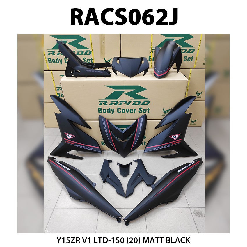 Rapido Cover Set Ltd Yamaha Y Zr V V Matt Black Sticker Tanam Shopee Malaysia