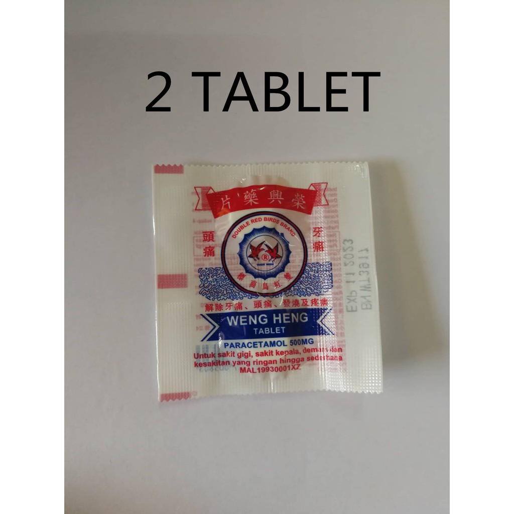 WENG HENG TABLET PARACETAMOL 500MG UBAT SAKIT GIGI KEPALA 