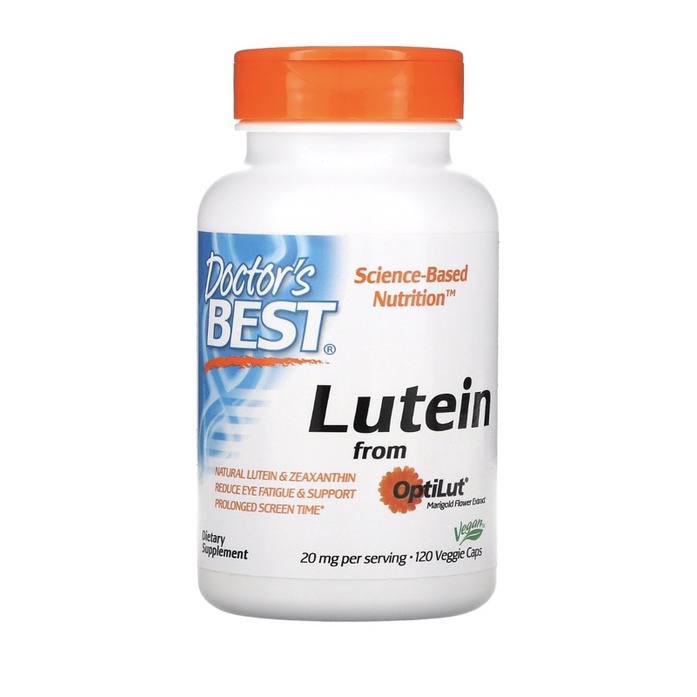 Doctor's Best, Lutein from OptiLut, 10 mg, 120 Veggie Caps